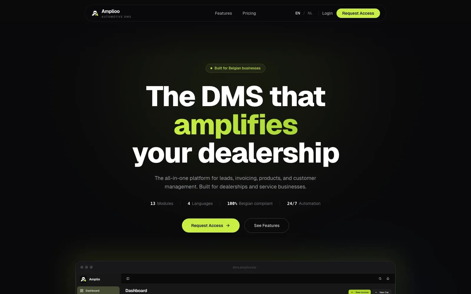Amplioo DMS — screenshot
